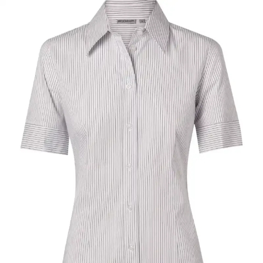 Picture of Winning Spirit, Ladies Ticking Stripe S/S Shirt